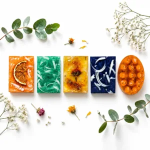 Handmade soap set with botanicals Karina Naturals